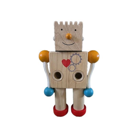 PLAN TOYS “Build-A-Robot” Wooden Emotions  Special Needs Adaptive Toy Pre-owned - Picture 1 of 4